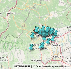 Mappa Via degli Alpini, 36036 Torrebelvicino VI, Italia (9.6925)