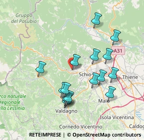 Mappa Via degli Alpini, 36036 Torrebelvicino VI, Italia (7.25813)