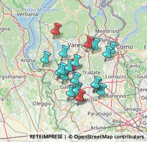 Mappa A8 Milano - Varese, 21041 Solbiate Arno VA, Italia (10.6315)