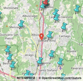 Mappa A8 Milano - Varese, 21041 Solbiate Arno VA, Italia (3.017)