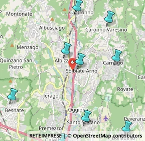 Mappa A8 Milano - Varese, 21041 Albizzate VA, Italia (3.09182)