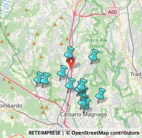 Mappa A8 Milano - Varese, 21041 Albizzate VA, Italia (3.2925)
