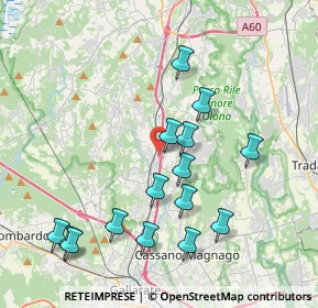 Mappa A8 Milano - Varese, 21041 Albizzate VA, Italia (4.06667)