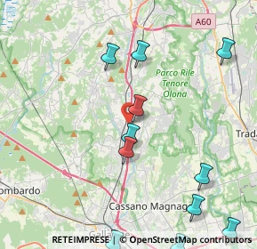 Mappa A8 Milano - Varese, 21041 Albizzate VA, Italia (5.52)