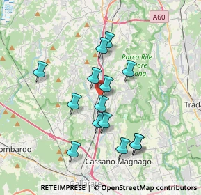 Mappa A8 Milano - Varese, 21041 Albizzate VA, Italia (3.225)