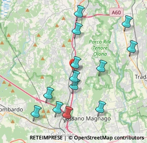 Mappa A8 Milano - Varese, 21041 Solbiate Arno VA, Italia (4.26385)