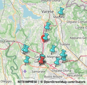 Mappa A8 Milano - Varese, 21041 Solbiate Arno VA, Italia (7.60143)