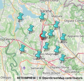 Mappa A8 Milano - Varese, 21041 Solbiate Arno VA, Italia (6.53083)