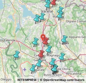 Mappa A8 Milano - Varese, 21041 Albizzate VA, Italia (9.345)