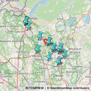 Mappa Via Tintoretto, 22063 Cantù CO, Italia (6.56389)