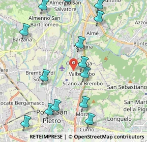 Mappa Via Elia Moroni, 24030 Valbrembo BG, Italia (2.48571)