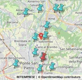 Mappa Via Elia Moroni, 24030 Valbrembo BG, Italia (2.20692)