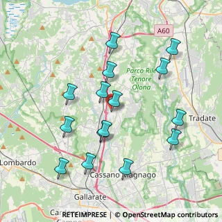 Mappa Via Agnelli, 21048 Solbiate Arno VA, Italia (3.92733)