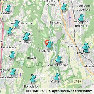 Mappa Via Cascina Baraggia, 21050 Castelseprio VA, Italia (3.035)