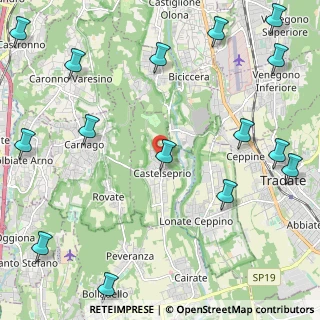 Mappa Via Cascina Baraggia, 21050 Castelseprio VA, Italia (3.144)