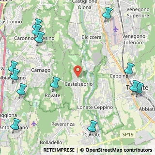 Mappa Via Cascina Baraggia, 21050 Castelseprio VA, Italia (3.25385)