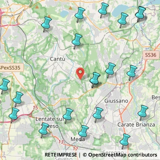 Mappa Via dell'Artigianato, 22063 Cantù CO, Italia (6.1675)