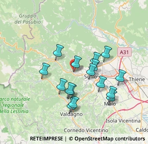 Mappa Via Roma, 36036 Torrebelvicino VI, Italia (6.22188)