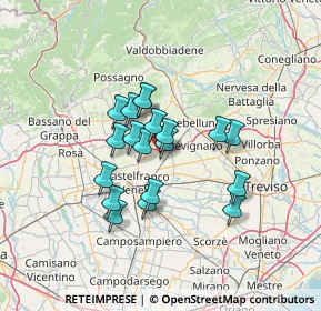 Mappa Via San Marco, 31050 Vedelago TV, Italia (10.07526)
