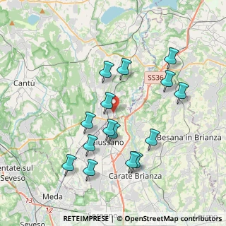Mappa Via Vallassina, 22060 Arosio CO, Italia (3.74267)