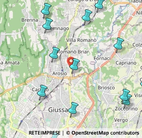 Mappa Via Monte S. Primo, 22060 Arosio CO, Italia (2.74846)