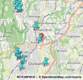 Mappa Via Monte S. Primo, 22060 Arosio CO, Italia (2.94143)