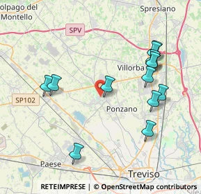 Mappa Via Marco Polo, 31050 Ponzano Veneto TV, Italia (4.05846)