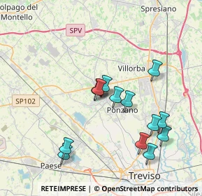 Mappa Via Marco Polo, 31050 Ponzano Veneto TV, Italia (3.62923)