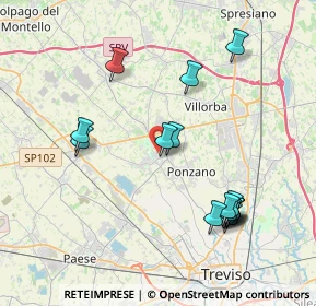 Mappa Via Marco Polo, 31050 Ponzano Veneto TV, Italia (4.064)