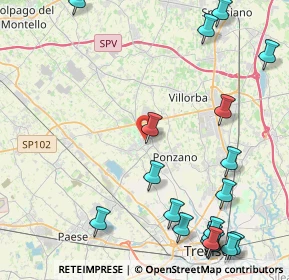 Mappa Via Marco Polo, 31050 Ponzano Veneto TV, Italia (6.036)