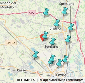 Mappa Via Marco Polo, 31050 Ponzano Veneto TV, Italia (4.0725)