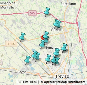 Mappa Via Marco Polo, 31050 Ponzano Veneto TV, Italia (3.39667)