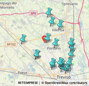 Mappa Via Marco Polo, 31050 Ponzano Veneto TV, Italia (4.3315)