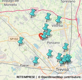 Mappa Vicolo Veneto, 31050 Ponzano Veneto TV, Italia (4.23067)