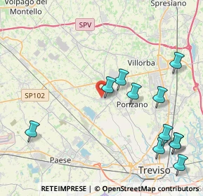 Mappa Vicolo Veneto, 31050 Ponzano Veneto TV, Italia (4.97273)