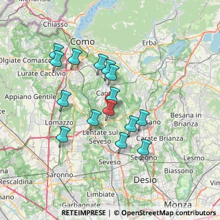 Mappa Via Galileȯ Galilei, 22060 Figino Serenza CO, Italia (6.35533)