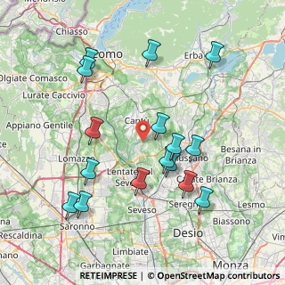 Mappa Via Galileȯ Galilei, 22060 Figino Serenza CO, Italia (8.06938)