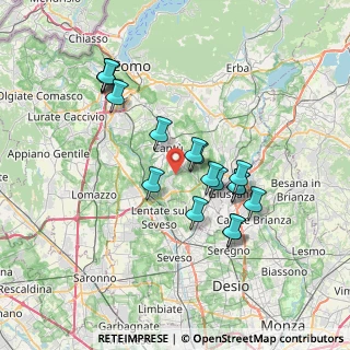 Mappa Via Galileȯ Galilei, 22060 Figino Serenza CO, Italia (6.63056)
