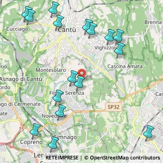 Mappa Via Galileȯ Galilei, 22060 Figino Serenza CO, Italia (2.8125)
