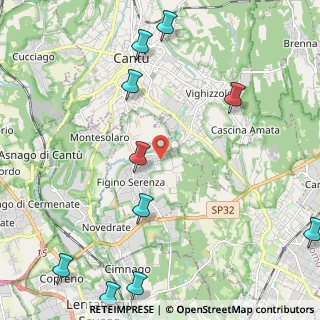 Mappa Via Galileȯ Galilei, 22060 Figino Serenza CO, Italia (3.13909)