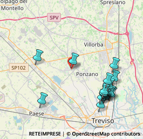 Mappa Via Artiglieri, 31050 Ponzano Veneto TV, Italia (4.51706)