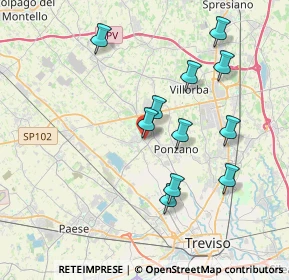 Mappa Via Artiglieri, 31050 Ponzano Veneto TV, Italia (3.60182)