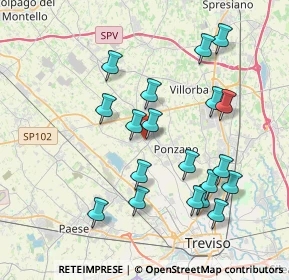 Mappa Via Artiglieri, 31050 Ponzano Veneto TV, Italia (3.86158)