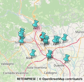 Mappa Via S. Rosa, 36016 Thiene VI, Italia (6.07357)
