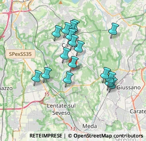 Mappa Via N. Copernico, 22060 Figino Serenza CO, Italia (3.14111)