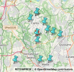 Mappa Via N. Copernico, 22060 Figino Serenza CO, Italia (3.77833)
