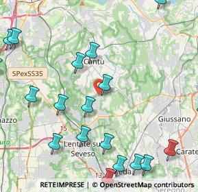 Mappa Via N. Copernico, 22060 Figino Serenza CO, Italia (5.7645)