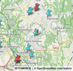 Mappa Via N. Copernico, 22060 Figino Serenza CO, Italia (3.006)