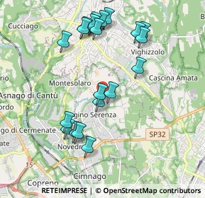 Mappa Via N. Copernico, 22060 Figino Serenza CO, Italia (1.9795)