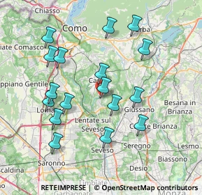 Mappa Via N. Copernico, 22060 Figino Serenza CO, Italia (7.44588)